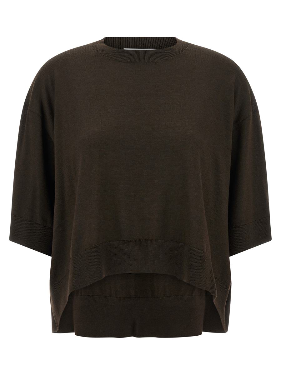 Nude Cropped Wool Sweater