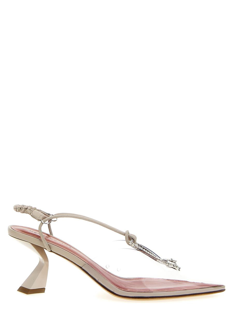 Nensi Dojaka Crystal Pvc Sling Backs