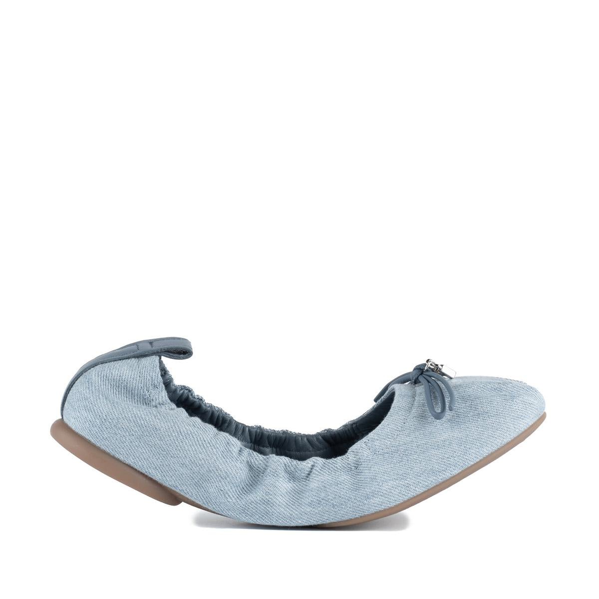 Hogan H684 Denim Ballet Flats