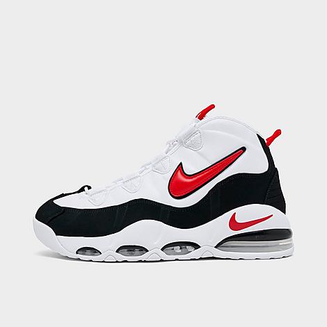 Nike Men's Air Max Uptempo '95 Basketball Shoes in White/University Red/Black Size: 8.0