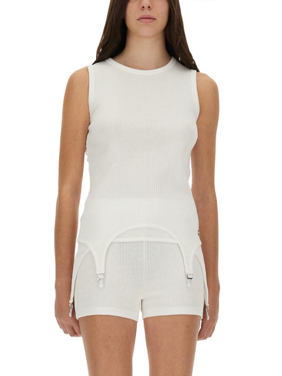 Jean Paul Gaultier Top With Garter Detail