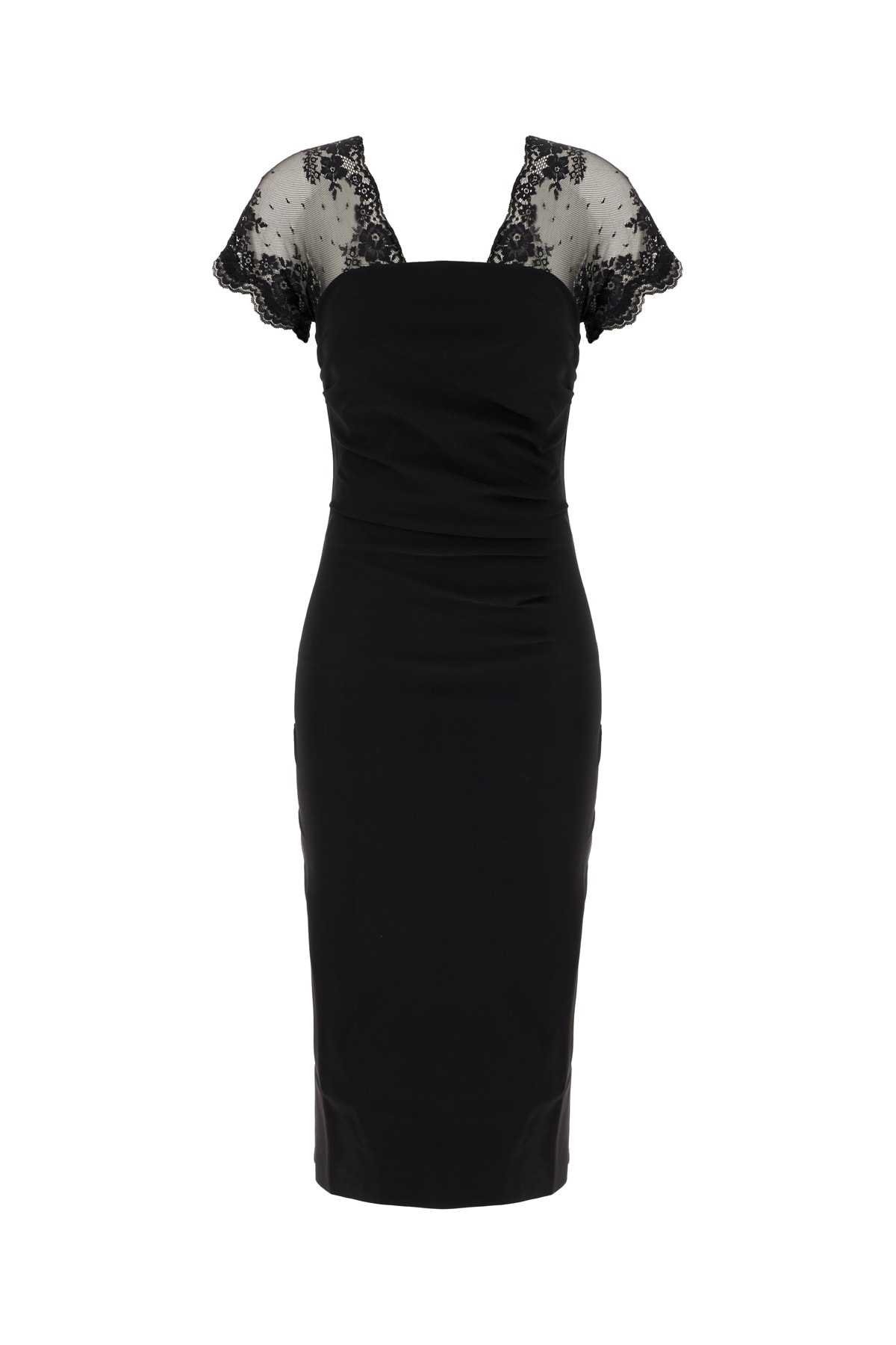 La Petit Robe Di Chiara Boni Black Stretch Nylon Midi Dress
