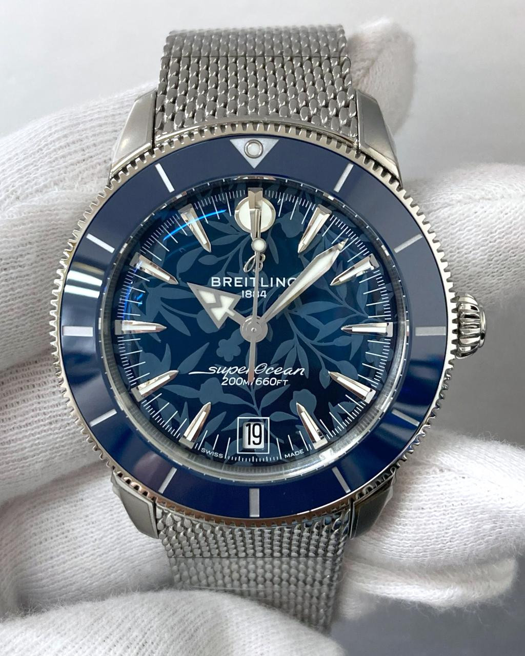 BREITLING Super Ocean Heritage B31 Kelly Slater Limited Edition 40MM Blue Dial SS Men's Watch AB31101A1C1A1