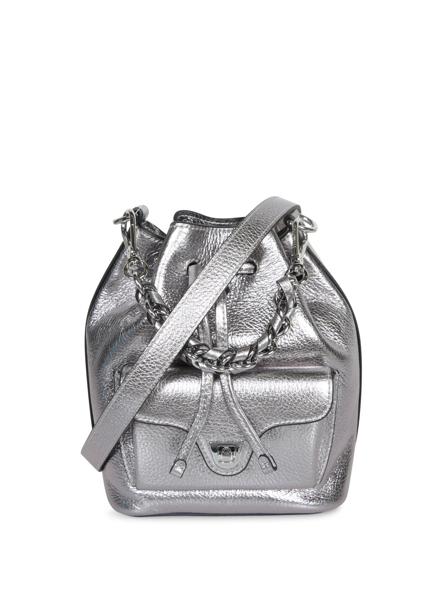 Coccinelle Beat Gen S Bucket Bag In Silver