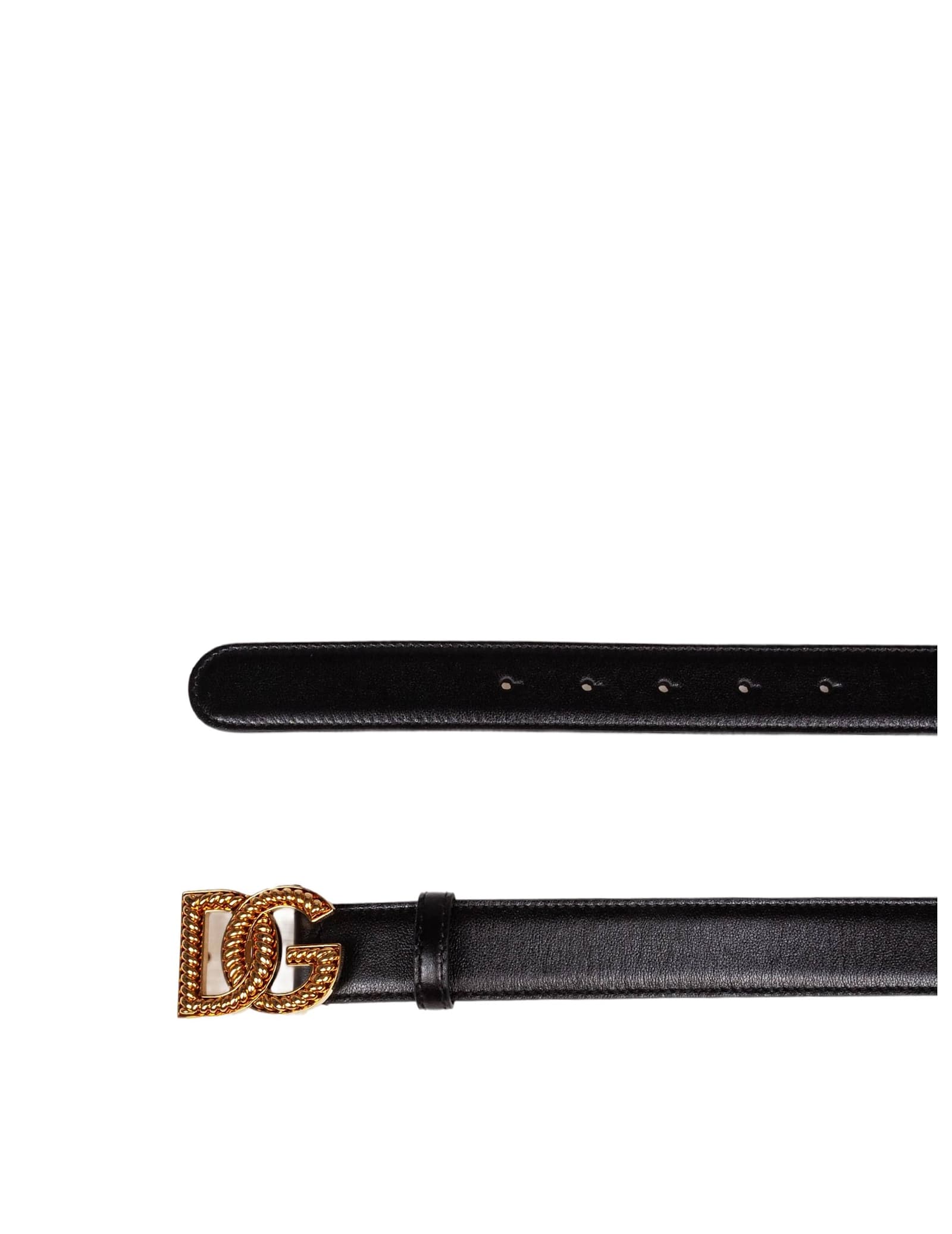 Dolce & Gabbana Black Leather Belt