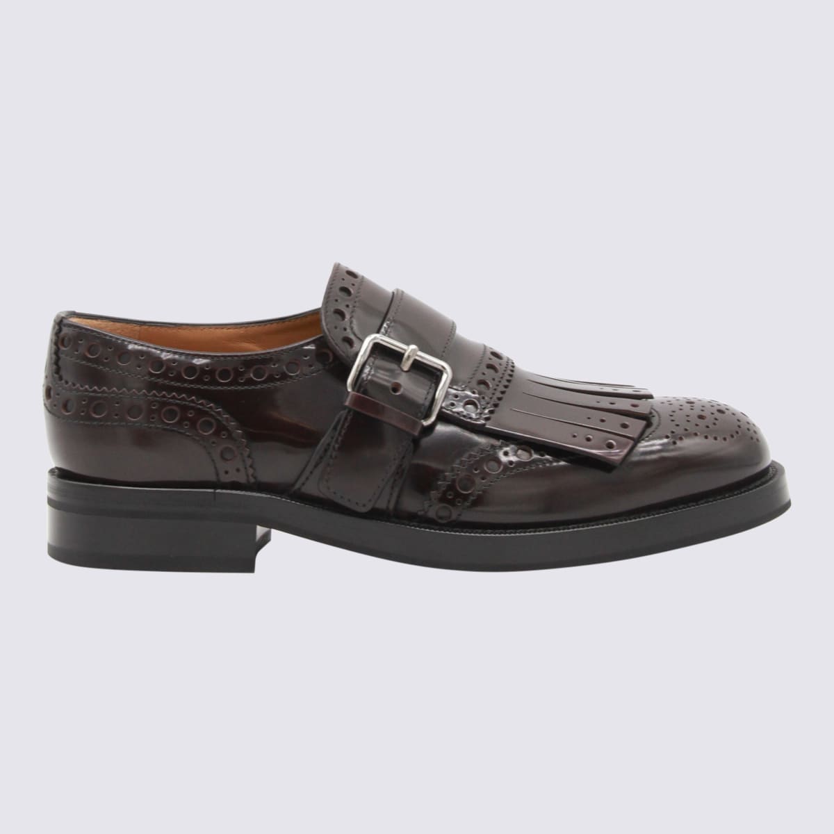 Church's Burgundy Leather Monk Phillis Formal Shoes