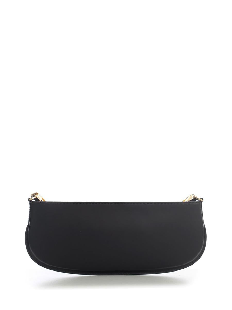 By Far Beverly Black Smooth Calf Leather Shoulder Bag Bags