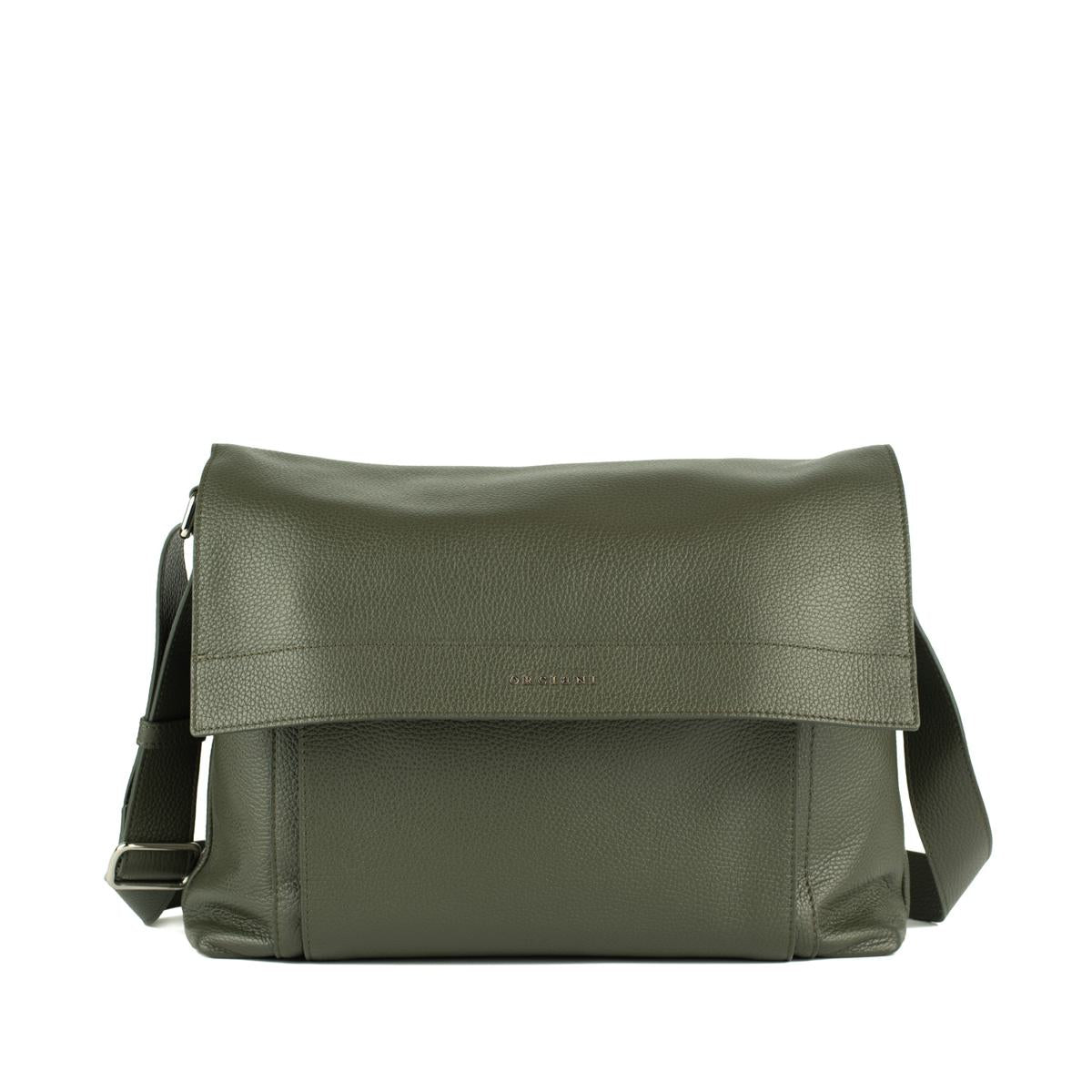 Orciani Micron Messenger Bag In Grained Leather