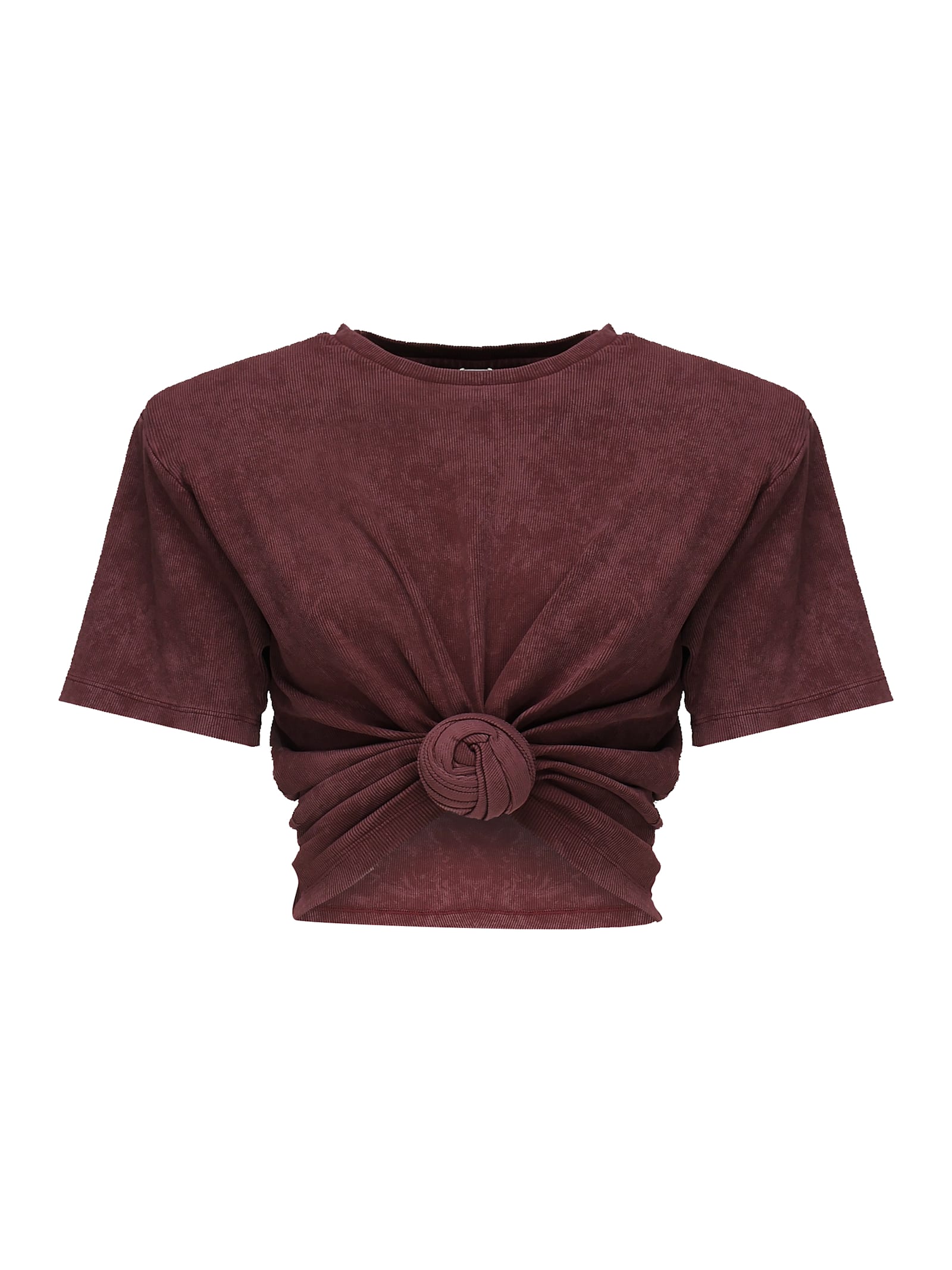 Magda Butrym Cropped Knotted T-shirt
