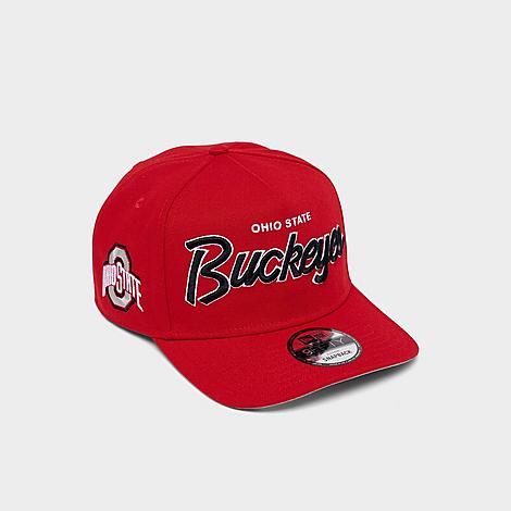 New Era Ohio State Buckeyes College 9FIFTY A-Frame Snapback Hat in Red/White