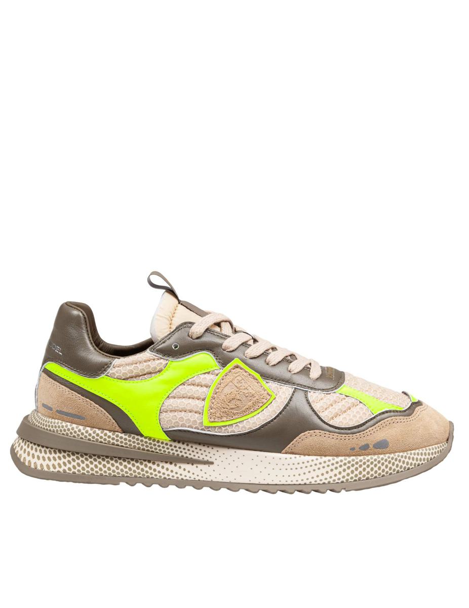 Philippe Model Mesh, Suede And Calfskin Sneaker