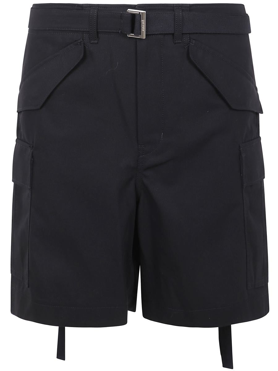 Sacai Cotton Twill Shorts Clothing