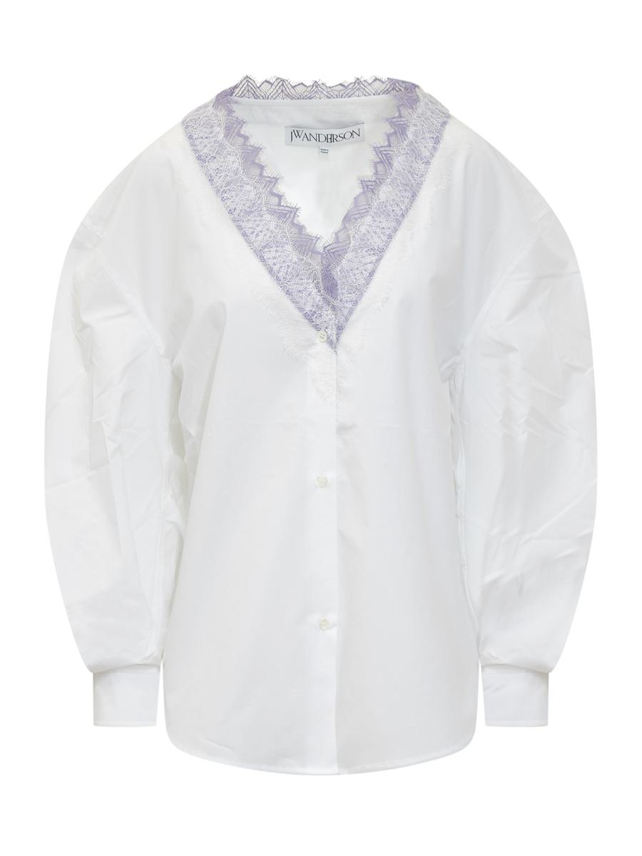JW Anderson V-Neck Lace Shirt