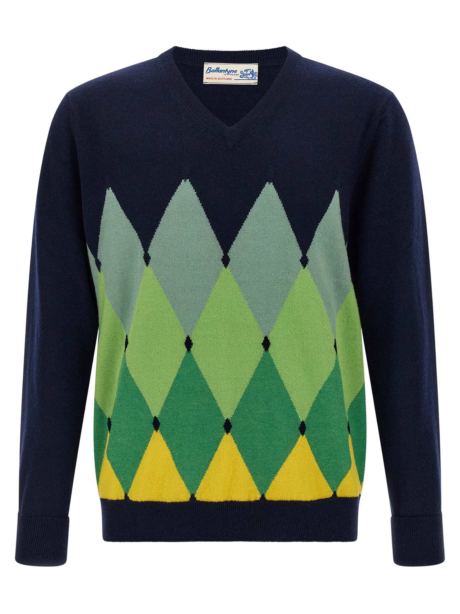 Ballantyne Argyle Pattern Sweater