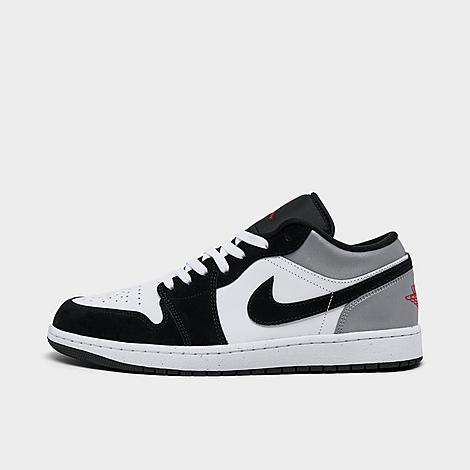 Jordan Men's Air Retro 1 Low SE Casual Shoes in White/Fire Red/Black Size: 8