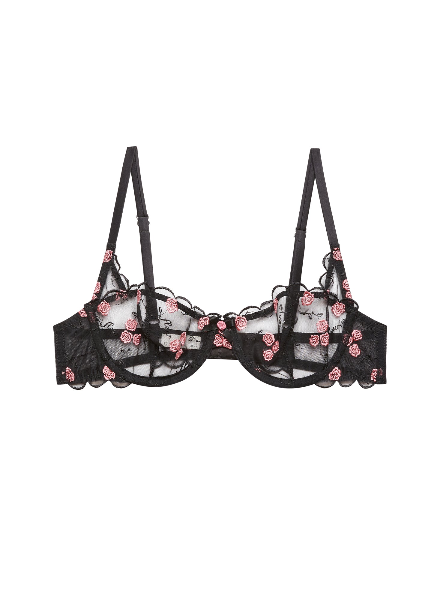 Fleur du Mal Rose & Vine Embroidery Balconette Bra