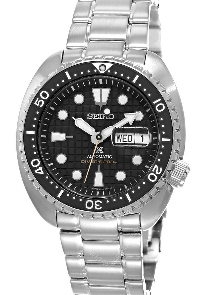 SEIKO Prospex Automatic SS 45MM Diver's Black Dial Men's Watch SRPE03