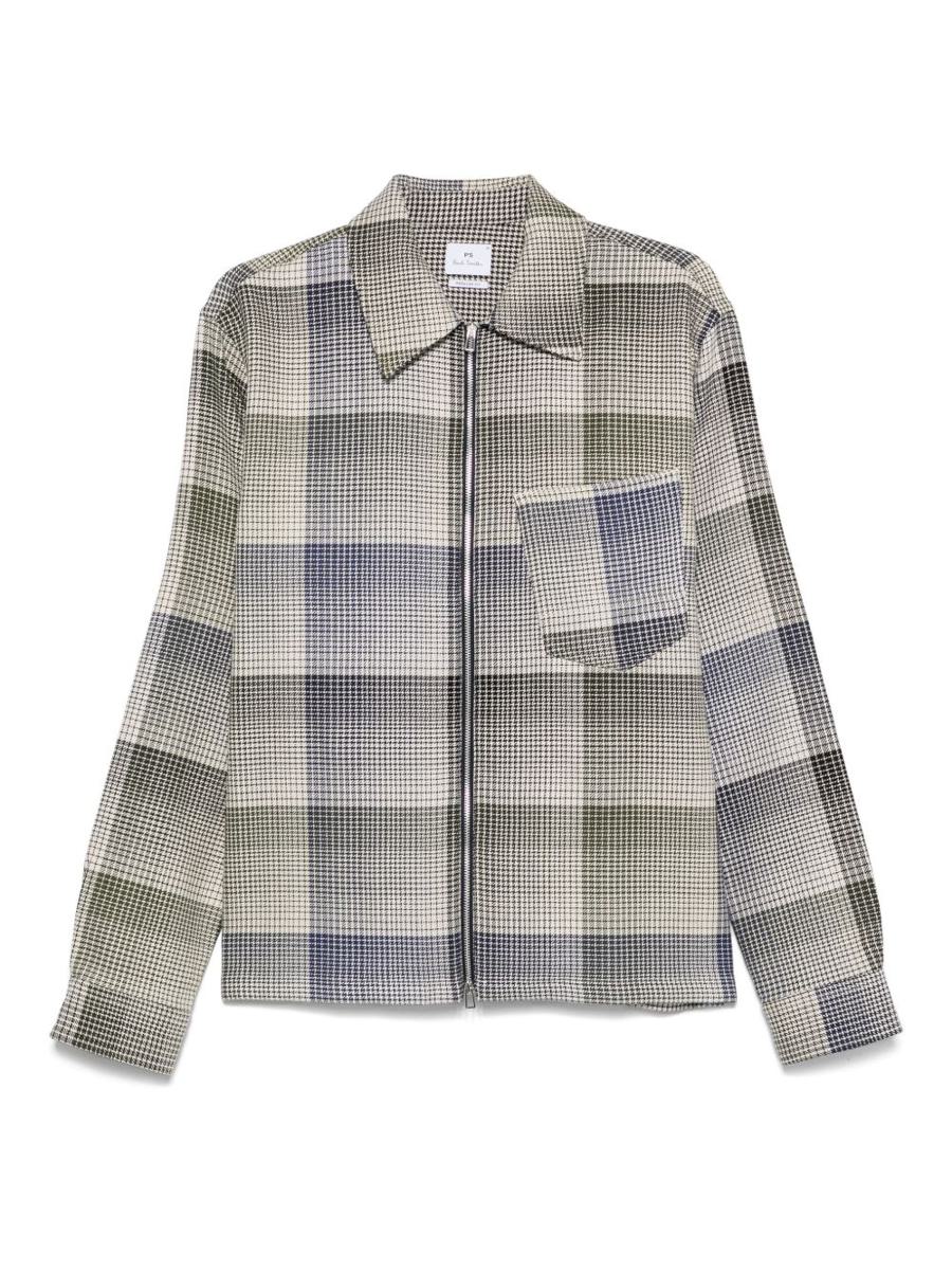 Ps Paul Smith Checked Cotton Shirt Jacket