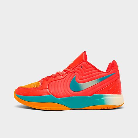Nike Big Kids Ja 2 Basketball Shoes in Picante Red/Dusty Cactus/Life Lime Size: 3.5