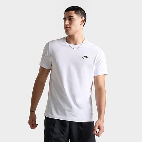 Nike Sportswear Club T-Shirt in White/Black Size: Small