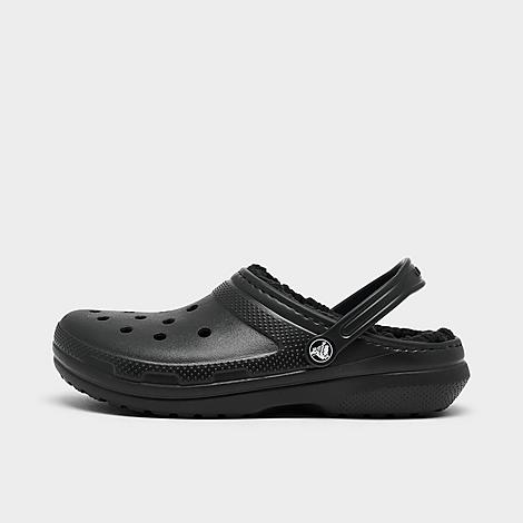 Crocs Big Kids Lined Classic Clog Shoes in Black Size: 6.0