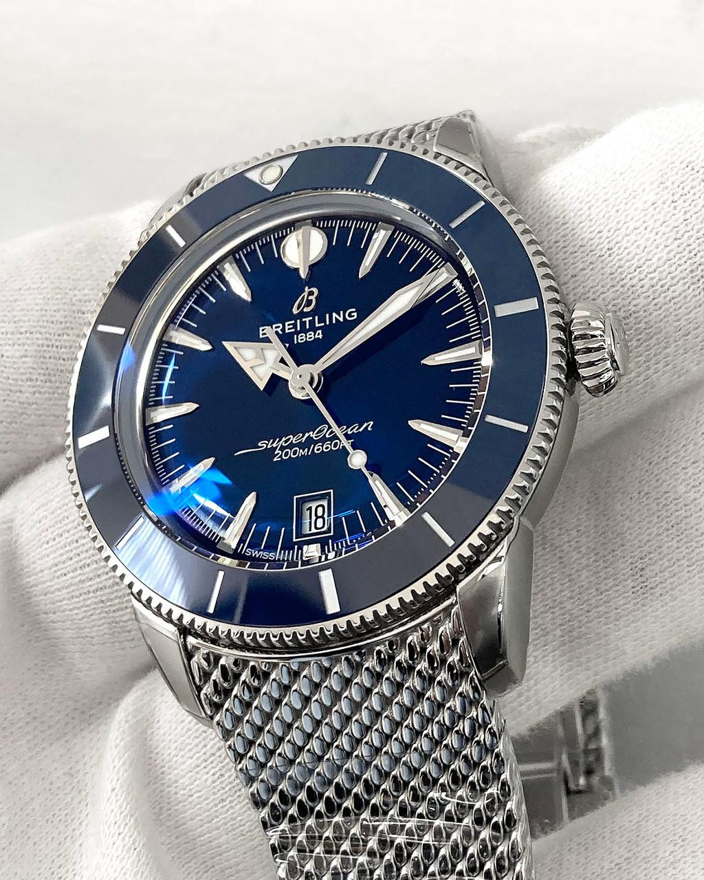 BREITLING Super Ocean Heritage B31 Automatic 42MM Blue Dial SS Men's Watch AB3111161C1A1