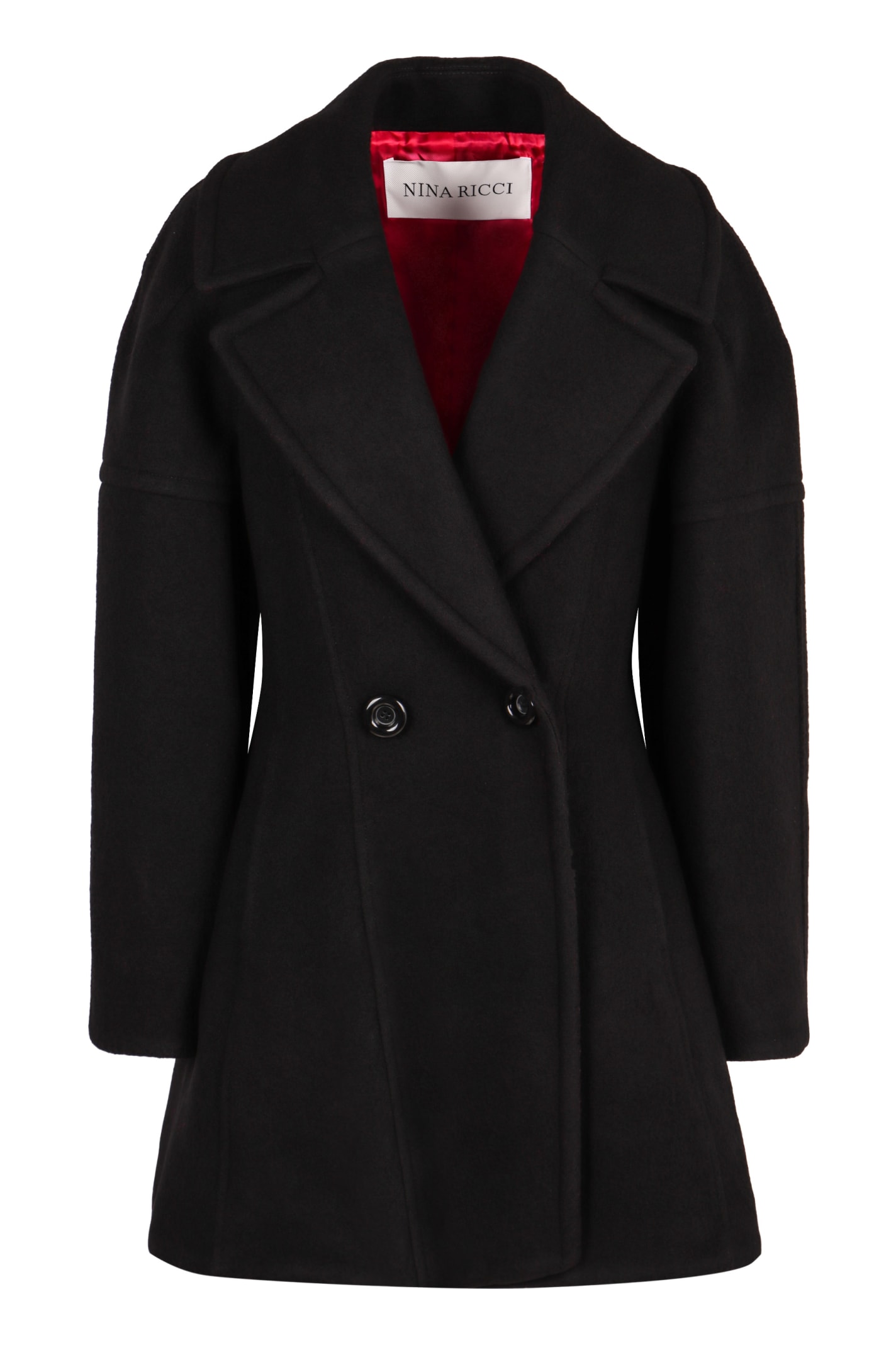 Nina Ricci Double-breasted Virgin Wool Coat