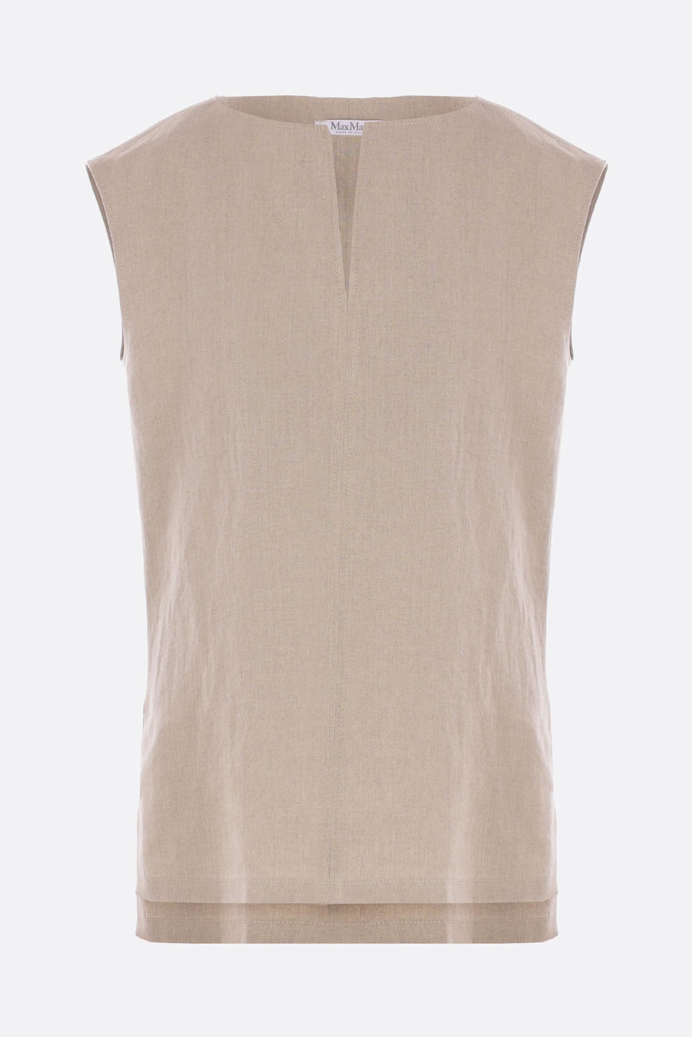 Max Mara Colimbo Sleeveless Blouse In Linen