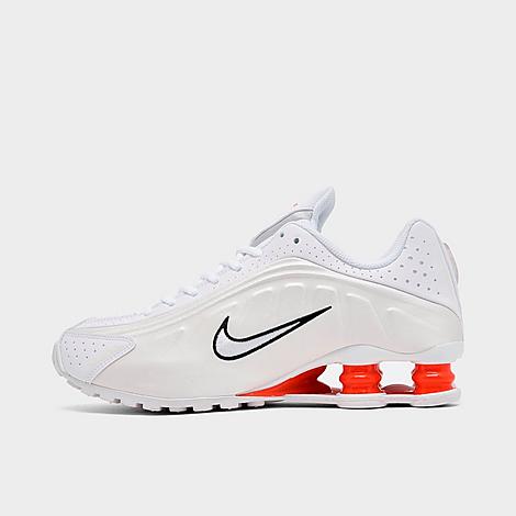 Nike Big Kids Shox R4 Casual Shoes in White/Phantom Size: 3.5