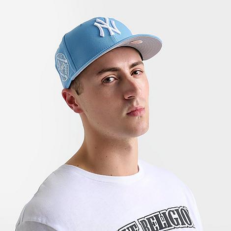 New Era New York Yankees MLB Yankee Stadium Patch 59FIFTY Fitted Hat in UNI BLUE/WHITE Size: 7 1/2