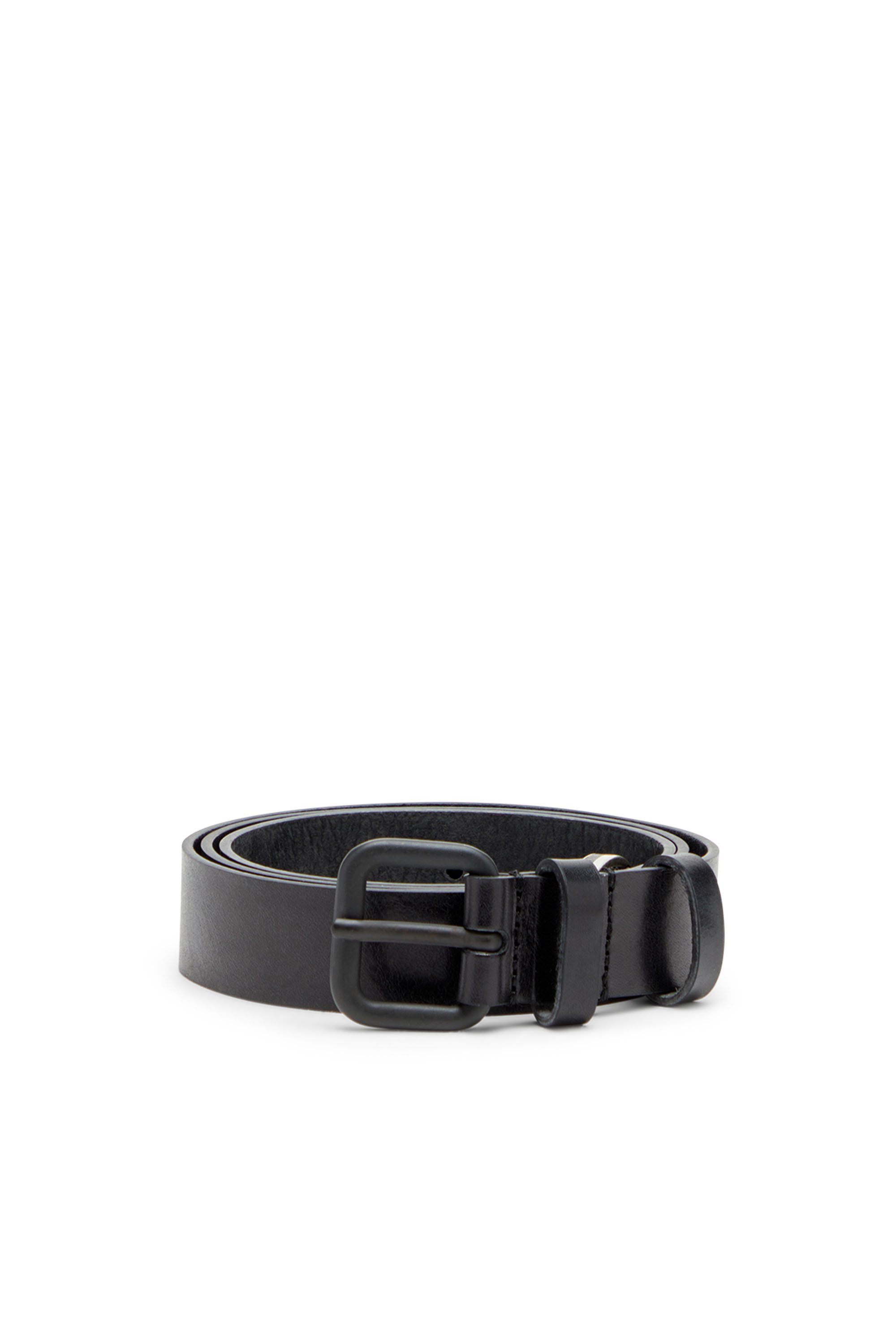 Diesel - 2.9cm leather belt with oval d logo - Belts - Unisex - Black