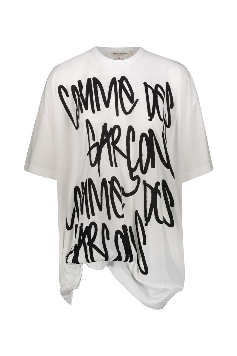 Comme Des Garçons Logo Print T-Shirt Clothing
