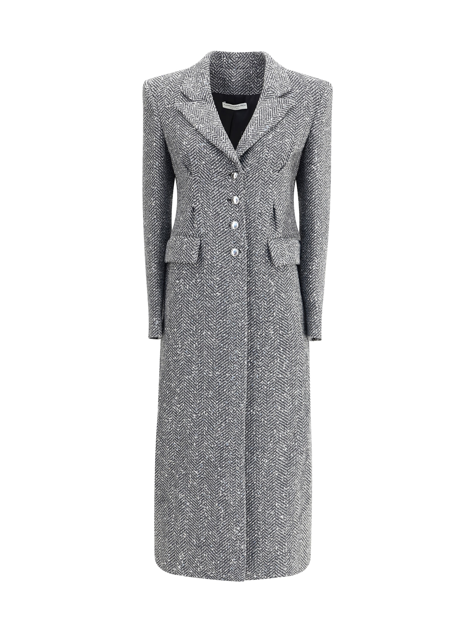 Alessandra Rich Tweed Long Coat