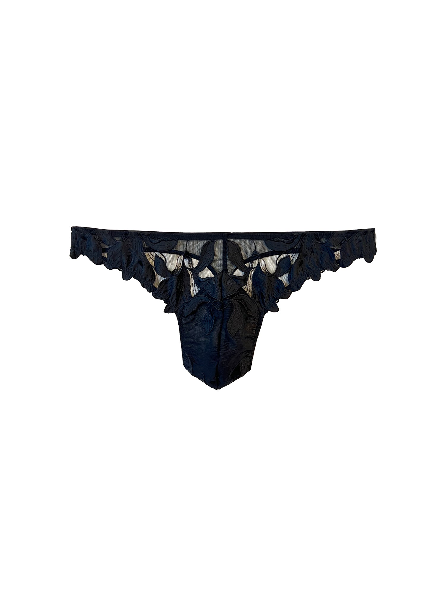 Fleur du Mal Men's Lily Embroidery Thong