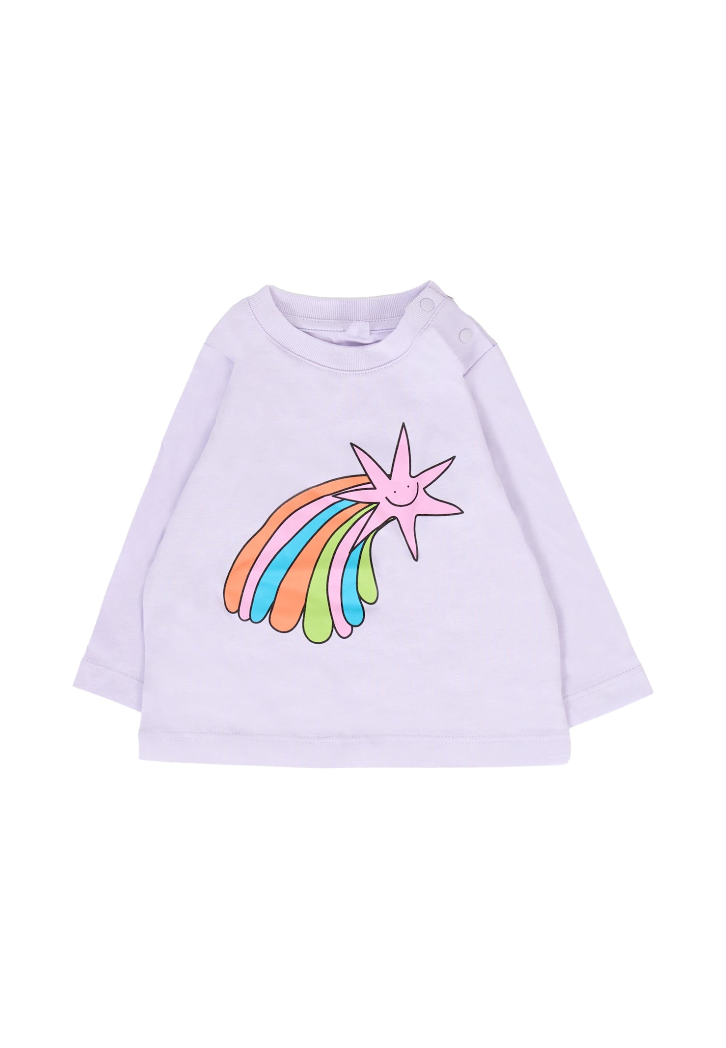 Stella McCartney Kids Lilac T-shirt For Baby Girl With Star