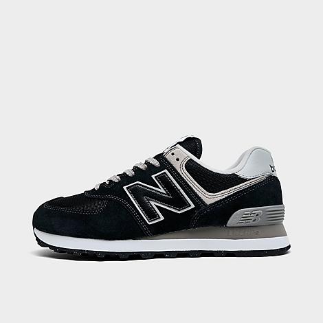New Balance Women's 574 Core Casual Shoes in Black/White Size: 6.5