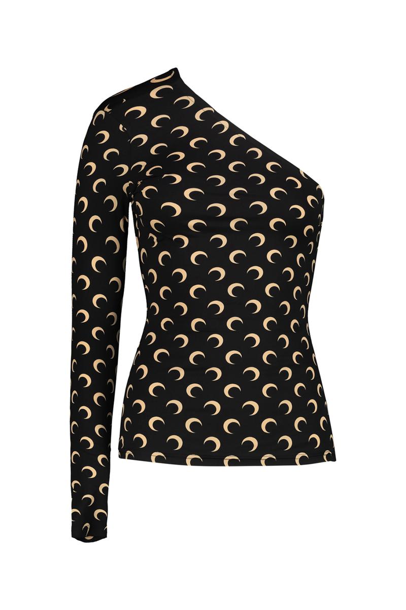 Marine Serre Asymmetric Top Moon Print Clothing