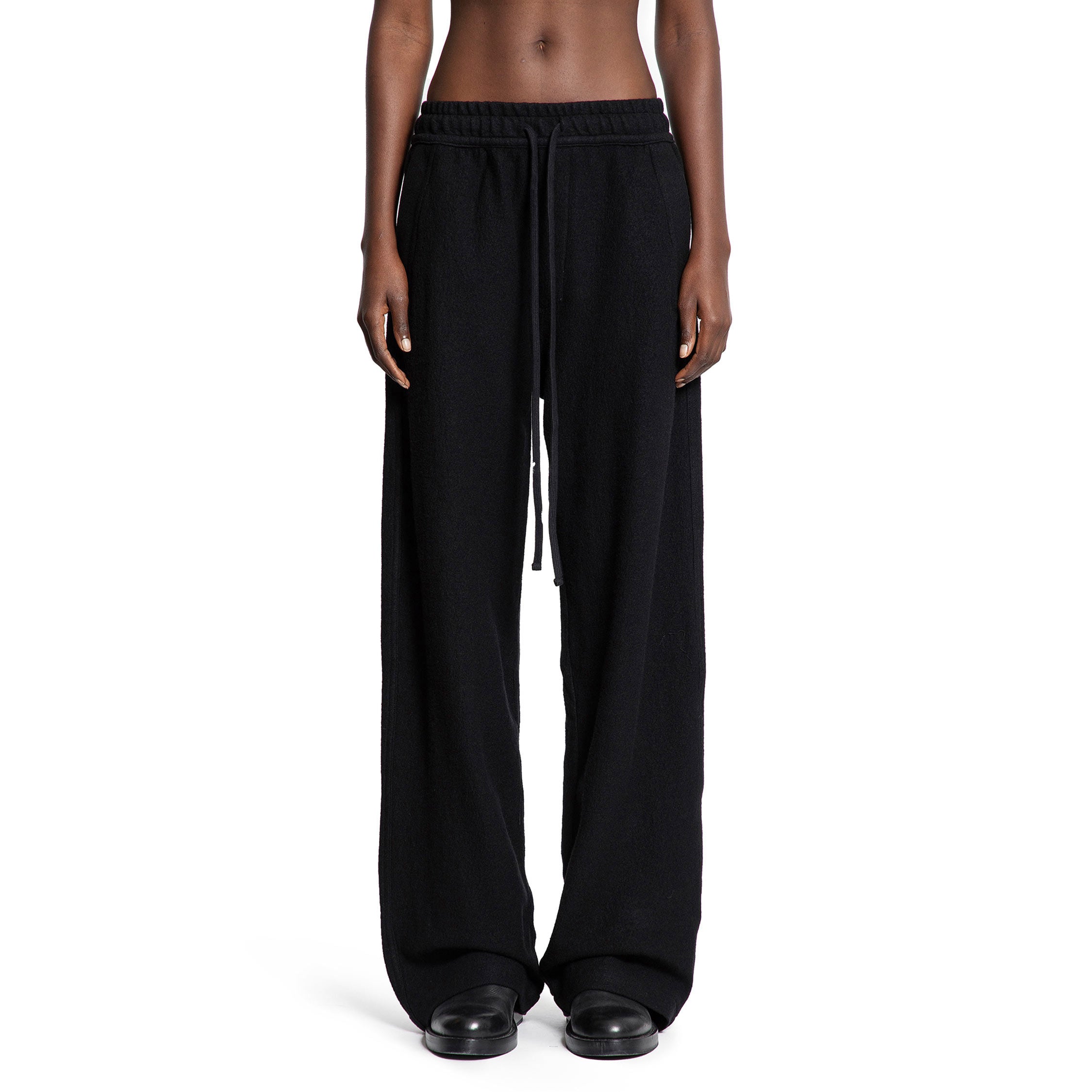 Pantaloni di Lana a Gamba Larga