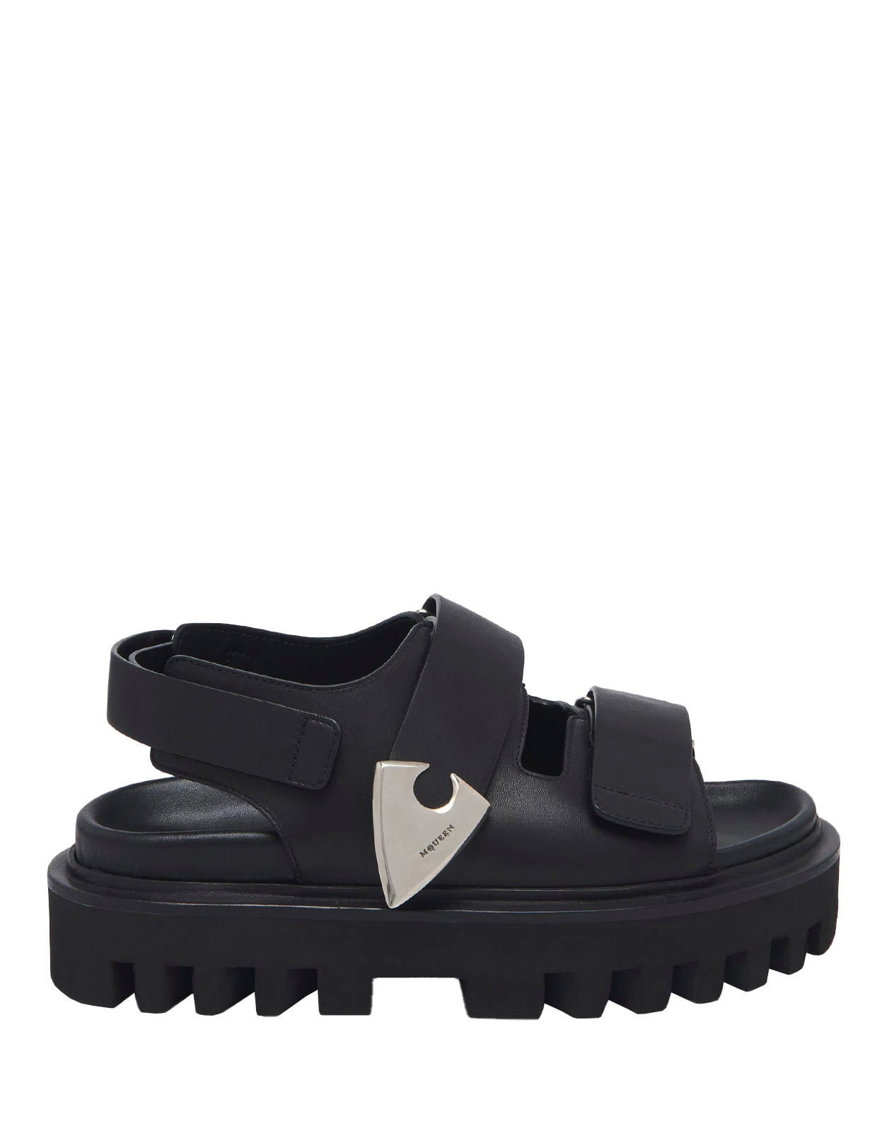 Alexander McQueen Black Parachute Sandals