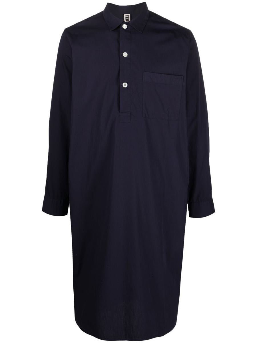 Tekla Cotton Poplin - Night Shirt Clothing