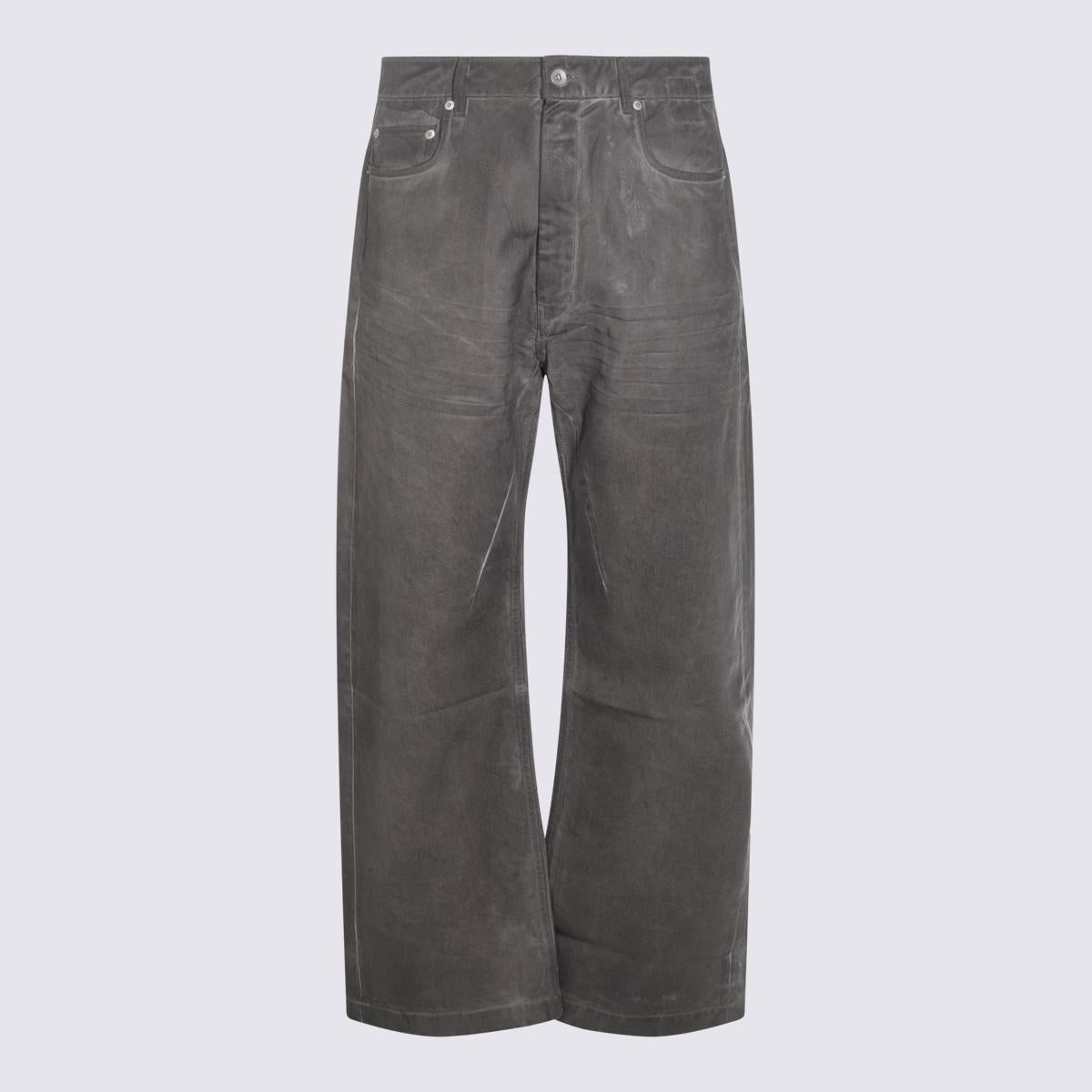 Rick Owens Drkshdw Grey Cotton Denim Jeans