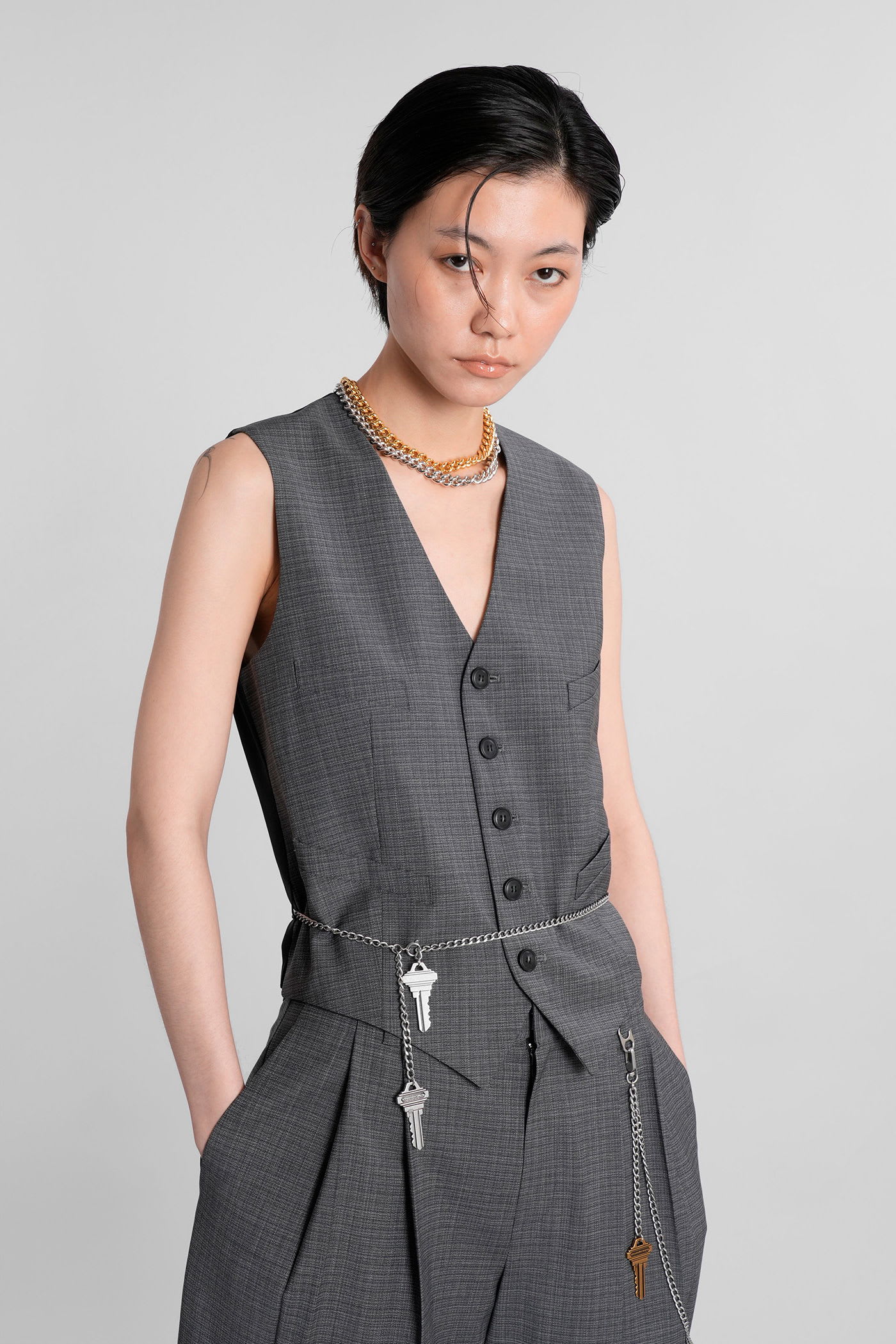 Alexander Wang Vest In Grey Wool