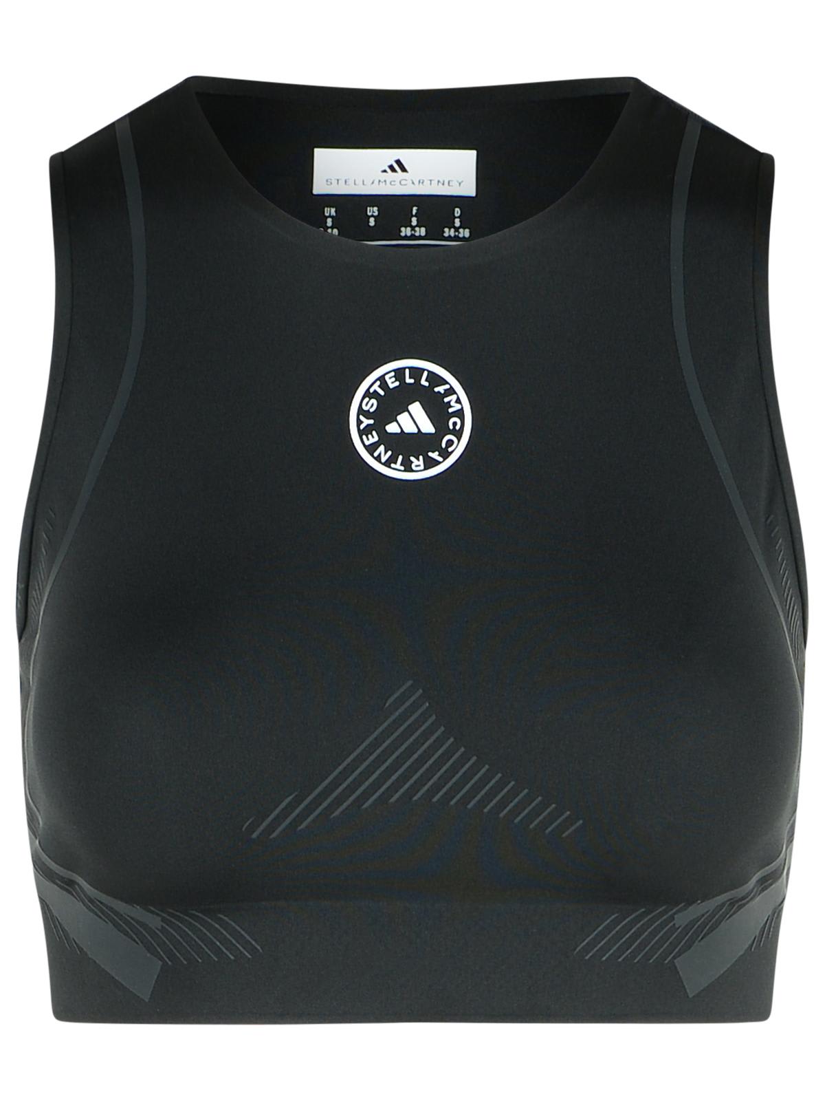 Adidas by Stella McCartney Black Polyester Blend Crop Top