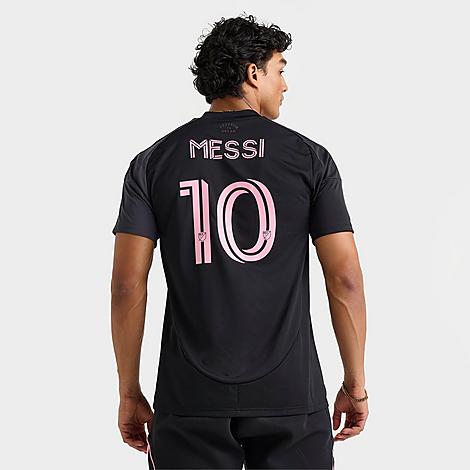 adidas Men's Inter Miami CF MLS Lionel Messi 25-26 Away Soccer Jersey in Black Size: Small