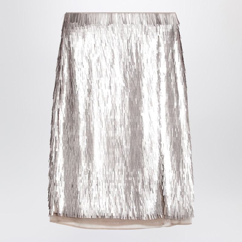 Róhe Pencil Skirt With Silver Sequins