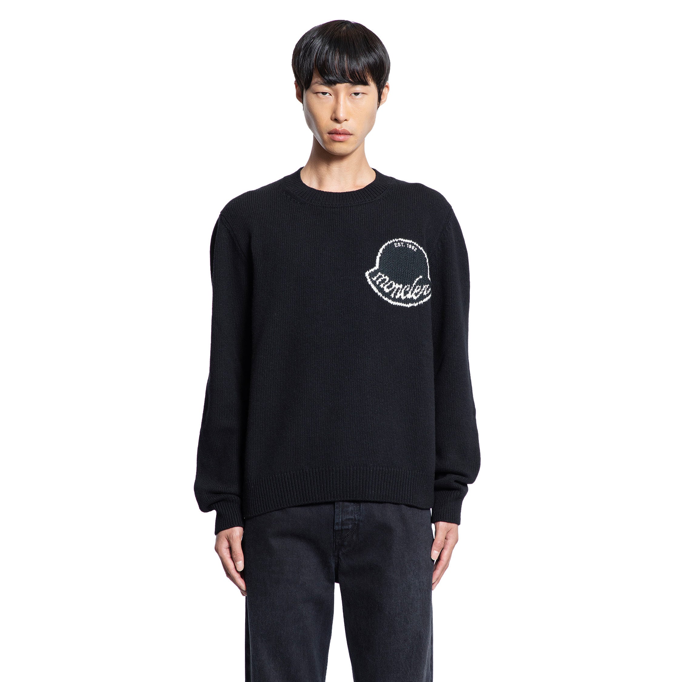 Logo Jacquard Wool Sweater