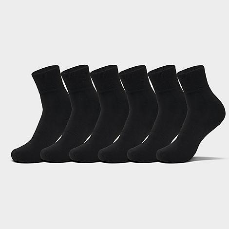 Sonneti Men's Quarter Socks (6-Pack) in Black Size: Large