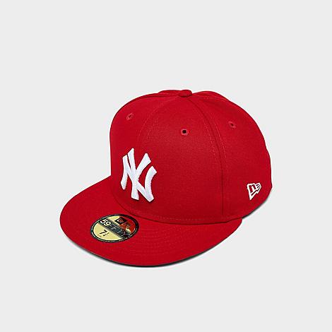 New Era New York Yankees MLB 59FIFTY Fitted Hat in Red Size: 7 3/8