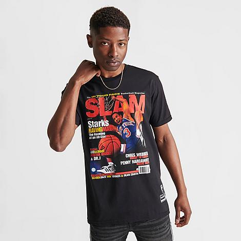 Mitchell & Ness Men's Slam Magazine John Starks Cover Graphic T-Shirt in Black Size: Small