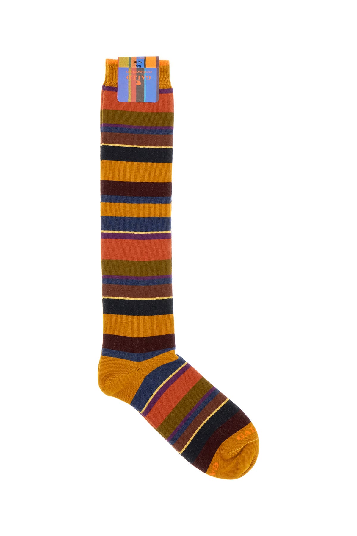 Gallo Embroidered Stretch Cotton Blend Socks